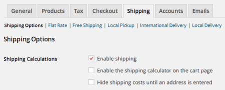 WooCommerce disable shipping calculator