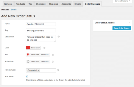 WooCommerce Order Status Manager new status