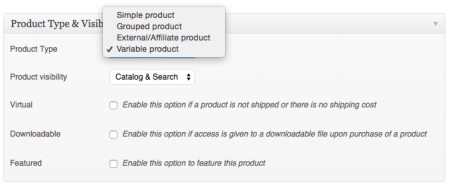 WooCommerce 1.3 Product Types