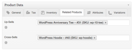 WooCommerce 1.6 upsells / cross sells