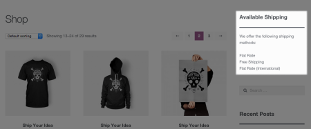 WooCommerce Widget Displayed