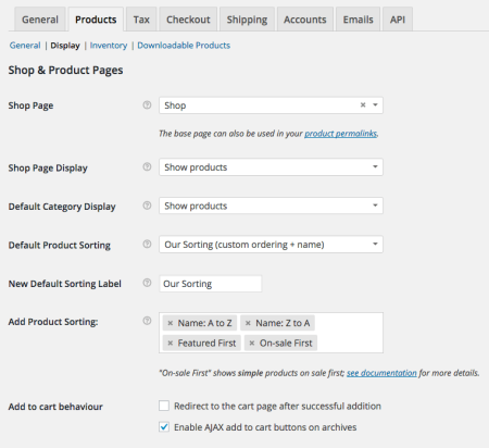 WooCommerce Updated Products settings