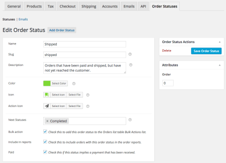 WooCommerce Order Status Manager Edit Status