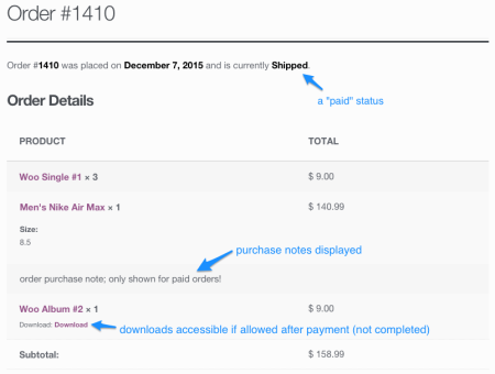 WooCommerce Order Status Manager Paid status