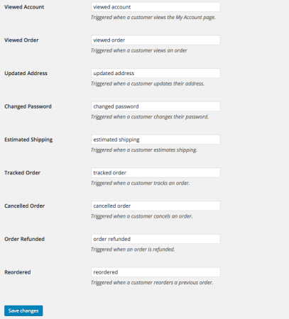 WooCommerce Google Analytics Pro event name settings