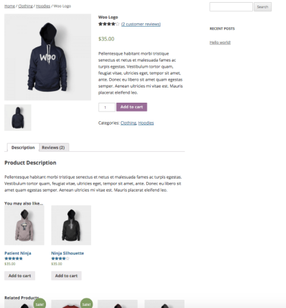 WooCommerce Upsells regular display