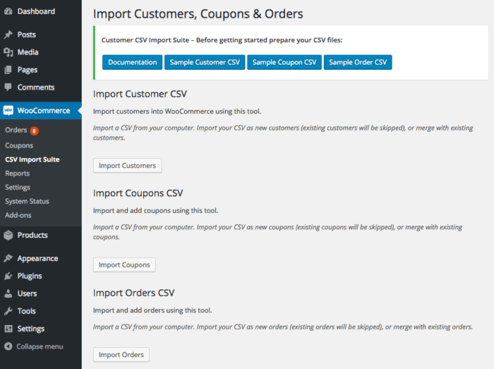 WooCommerce Customer Coupon Order CSV Import Suite 