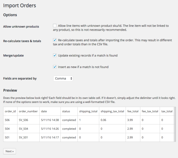 WooCommerce Customer / Coupon / Order CSV Import suite: Merge Orders