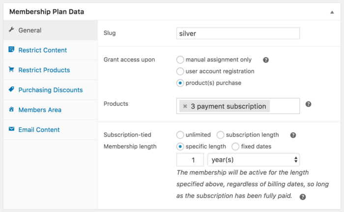 WooCommerce Memberships Installment plan set up