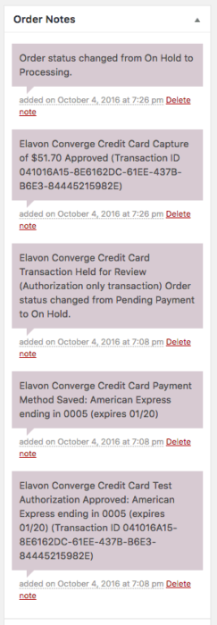 WooCommerce Elavon Payment Captures