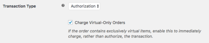 WooCommerce Authorize.Net AIM / CIM virtual only charge