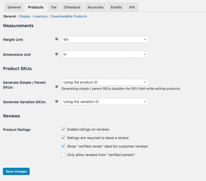 WooCommerce settings: conditional display