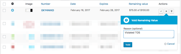 WooCommerce PDF Product Vouchers: Quick Void