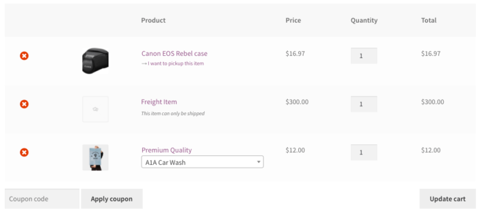 WooCommerce Local Pickup Plus frontend